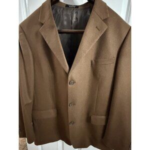 Andrew Fezza Baxter Blazer Mens 42L Brown Sport Coat Jacket